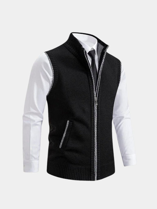 Men’s Knit Sweater – Elegant Full Zip Casual Everyday Knitwear